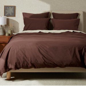 NEW Parachute Percale Duvet Cover - Queen - Raisin